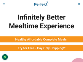 Perfekt homepage screenshot