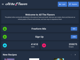 'alltheflavors.com' screenshot