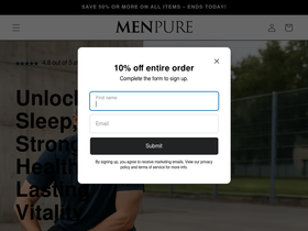 menpure.com homepage screenshot