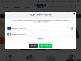 'monsieurtshirt.com' screenshot