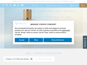 acquaalpes.com homepage screenshot