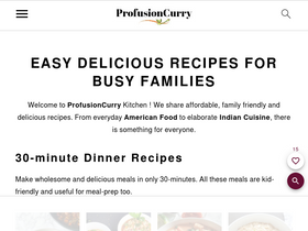 'profusioncurry.com' screenshot