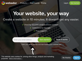 'webador.co.uk' screenshot