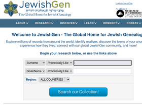'kehilalinks.jewishgen.org' screenshot
