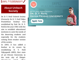 'dypvp.edu.in' screenshot
