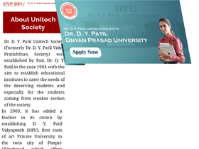 'dypvp.edu.in' screenshot