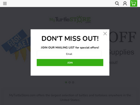 'myturtlestore.com' screenshot