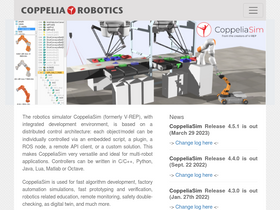 'coppeliarobotics.com' screenshot