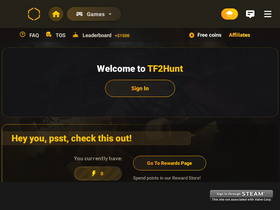 'tf2hunt.com' screenshot