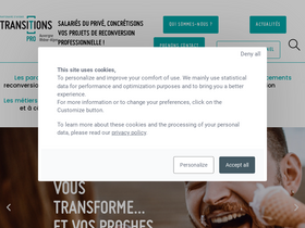 'transitionspro-ara.fr' screenshot