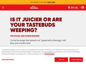 'redrobin.com' screenshot