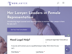 'herlawyer.com' screenshot