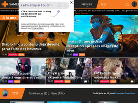 'gameblog.fr' screenshot