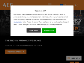 'aeg-powertools.eu' screenshot