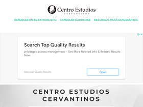 'centroestudioscervantinos.es' screenshot