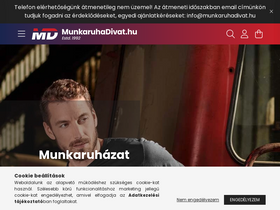'munkaruhadivat.hu' screenshot
