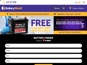 'batteryworld.com.au' screenshot