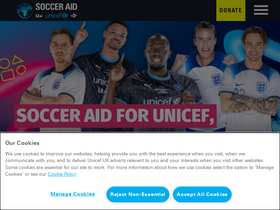 'socceraid.org.uk' screenshot