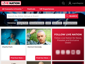 'livenation.asia' screenshot