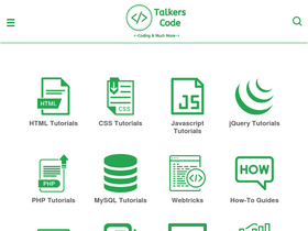 'talkerscode.com' screenshot