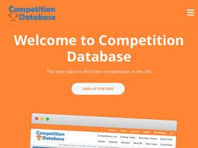 'competitiondatabase.co.uk' screenshot