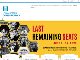 'laconservancy.org' screenshot