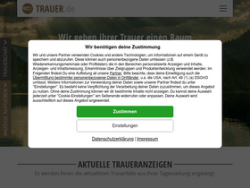 'saarbruecker-zeitung.trauer.de' screenshot