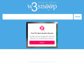 'w3snoop.com' screenshot