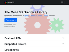 'mesa3d.org' screenshot