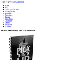 'tonygentilcore.com' screenshot