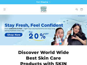 Skin Pop homepage screenshot