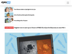 'eyesoneyecare.com' screenshot