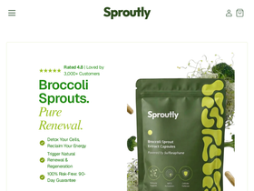 Sproutly homepage screenshot
