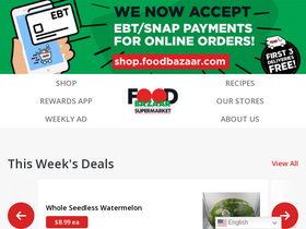 'foodbazaar.com' screenshot
