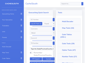 'cachesleuth.com' screenshot