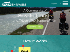 'warmshowers.org' screenshot