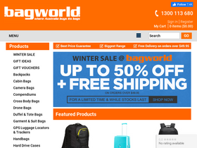 'bagworld.com.au' screenshot