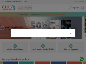 'clubdebeneficios.com' screenshot