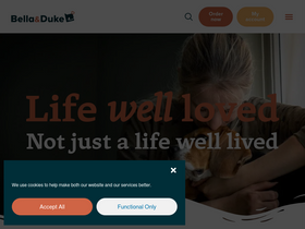 'bellaandduke.com' screenshot