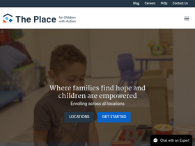 'theplaceforchildrenwithautism.com' screenshot