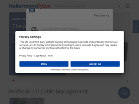 'hellermanntyton.com' screenshot