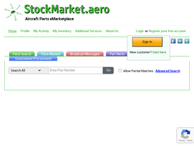 'stockmarket.aero' screenshot