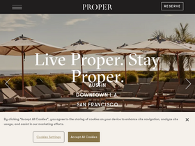 'properhotel.com' screenshot