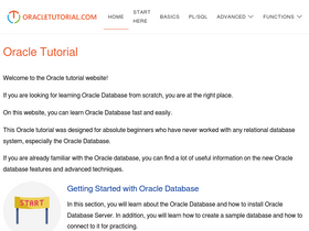 'oracletutorial.com' screenshot