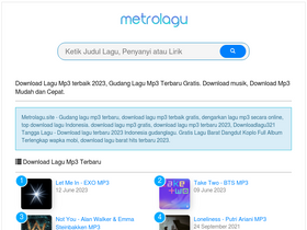 'metrolagu.site' screenshot