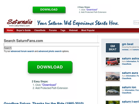 'saturnfans.com' screenshot