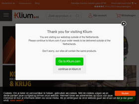 'klium.nl' screenshot