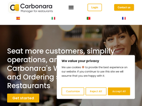 'carbonaraapp.com' screenshot