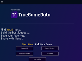 'truegamedata.com' screenshot