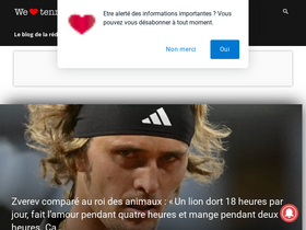 'welovetennis.fr' screenshot